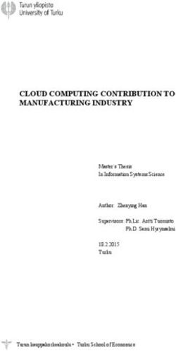 CLOUD COMPUTING CONTRIBUTION TO MANUFACTURING INDUSTRY - Master s Thesis In Information Systems Science Author: Zhenying Han Supervisors: Ph.Lic ...