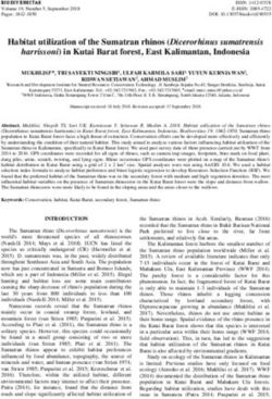 Habitat utilization of the Sumatran rhinos Dicerorhinus sumatrensis