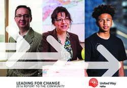 LEADING FOR CHANGE 2016 REPORT TO THE COMMUNITY - United Way Halifax