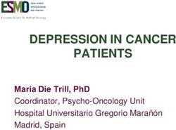 DEPRESSION IN CANCER PATIENTS - MARIA DIE TRILL, PHD COORDINATOR, PSYCHO-ONCOLOGY UNIT HOSPITAL UNIVERSITARIO GREGORIO MARAÑÓN MADRID, SPAIN ...