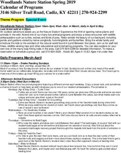 Woodlands Nature Station Spring 2019 Calendar of Programs 3146 Silver Trail Road, Cadiz, KY 42211