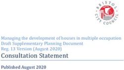 Consultation Statement - Managing the development of houses in multiple occupation Draft Supplementary Planning Document Reg. 13 Version August ...