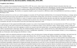 ENVIRONMENTAL BLOCKADING TIMELINE, 1974-1997.