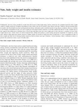 Nuts, body weight and insulin resistance