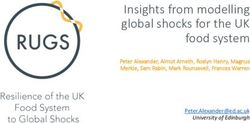Insights from modelling global shocks for the UK food system - University of Edinburgh - IFSTAL