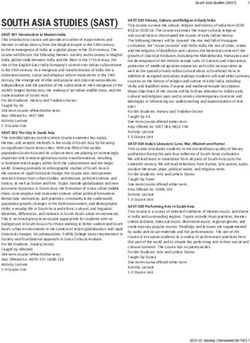 SOUTH ASIA STUDIES (SAST) - Penn Catalog