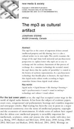 The mp3 as cultural artifact