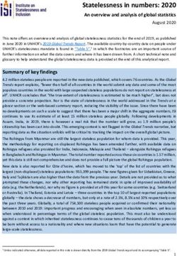 Statelessness in numbers: 2020 - An overview and analysis of global statistics
