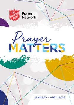 Prayer - JANUARY - APRIL 2019 - The Salvation Army