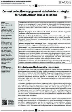 Current collective engagement stakeholder strategies for South African labour relations