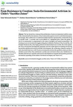 From Resistance to Creation: Socio-Environmental Activism in Chile's "Sacrifice Zones" - MDPI