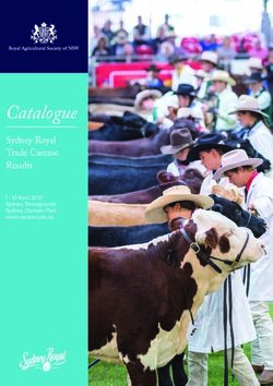 Catalogue Sydney Royal Trade Carcase Results 1 - 12 April 2021 Sydney Showground Sydney Olympic Park www.rasnsw.com.au