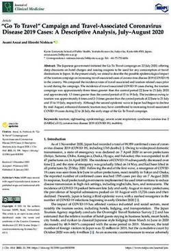 "Go To Travel" Campaign and Travel-Associated Coronavirus Disease 2019 Cases: A Descriptive Analysis, July-August 2020 - MDPI