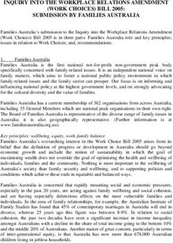 INQUIRY INTO THE WORKPLACE RELATIONS AMENDMENT (WORK CHOICES) BILL 2005: SUBMISSION BY FAMILIES AUSTRALIA