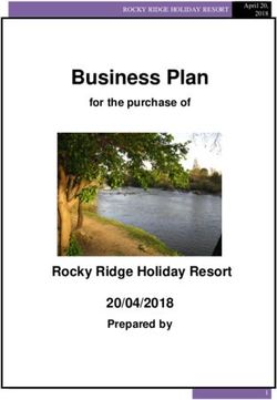 Business Plan - Rocky Ridge Holiday Resort 20/04/2018 - for the purchase of - Prepared by