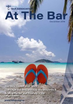 At The Bar - Your New Council 2018 - 2019 Civil Legal Aid: Why and How You Should Do It Briefing the Bar and Diversity in the Legal Sector ...