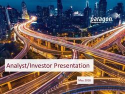 Analyst/Investor Presentation - May 2018 - paragon