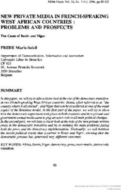 NEW PRIVATE MEDIA IN FRENCH-SPEAKING WEST AFRICAN COUNTRIES: PROBLEMS AND PROSPECTS