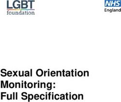 Sexual Orientation Monitoring: Full Specification - NHS England