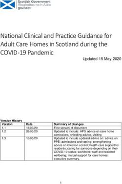 National Clinical and Practice Guidance for Adult Care Homes in Scotland during the COVID-19 Pandemic