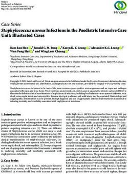 Case Series Staphylococcus aureus Infections in the Paediatric Intensive Care Unit: Illustrated Cases