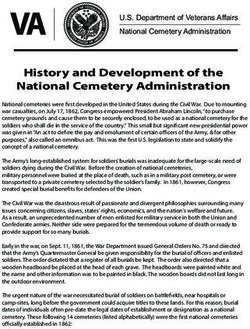 History and Development of the National Cemetery Administration