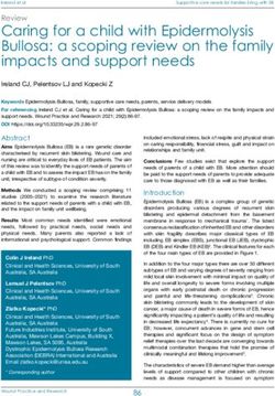 Caring for a child with Epidermolysis Bullosa: a scoping review on the family impacts and support needs
