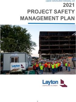 PROJECT SAFETY MANAGEMENT PLAN - 2021 Layton Construction Company, LLC