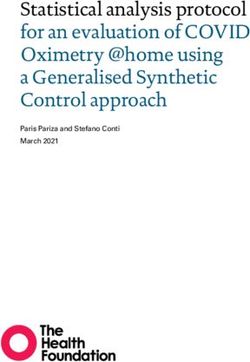 Statistical analysis protocol for an evaluation of COVID Oximetry @home using a Generalised Synthetic Control approach - Paris Pariza and Stefano ...
