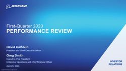 PERFORMANCE REVIEW First-Quarter 2020 - David Calhoun