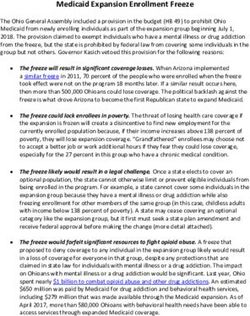 Medicaid Expansion Enrollment Freeze - Ohio Health Transformation