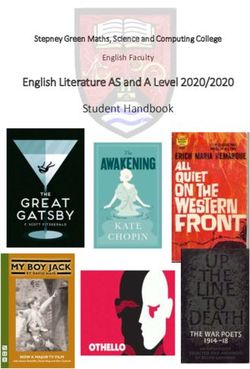 English Literature AS and A Level 2020/2020 Student Handbook - Stepney Green Maths, Science and Computing College English Faculty