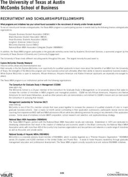 THE UNIVERSITY OF TEXAS AT AUSTIN MCCOMBS SCHOOL OF BUSINESS