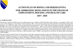 ACTION PLAN OF BOSNIA AND HERZEGOVINA FOR ADDRESSING ROMA ISSUES IN THE FIELDS OF EMPLOYMENT, HOUSING AND HEALTH CARE