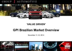 GPI Brazilian Market Overview - 'VALUE DRIVEN' November 11-12, 2014 - Group 1 Automotive