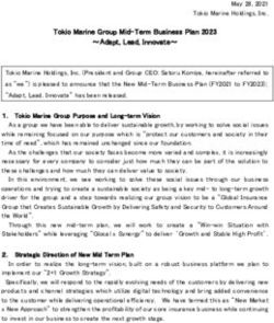 Tokio Marine Group Mid-Term Business Plan 2023 Adapt, Lead, Innovate