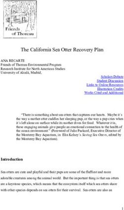 The California Sea Otter Recovery Plan - Instituto Franklin-UAH