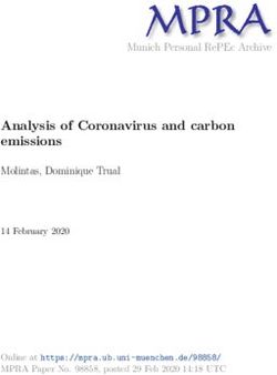 ANALYSIS OF CORONAVIRUS AND CARBON EMISSIONS - MUNICH PERSONAL REPEC ARCHIVE - MUNICH ...