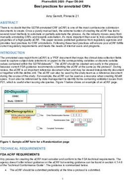 Best practices for annotated CRFs - LexJansen