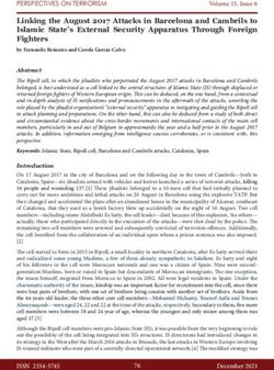 Linking the August 2017 Attacks in Barcelona and Cambrils to Islamic State's External Security Apparatus Through Foreign Fighters