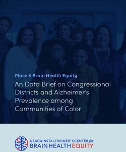An Data Brief on Congressional Districts and Alzheimer's Prevalence among Communities of Color - Place & Brain Health Equity