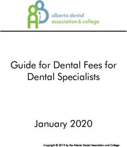 Guide for Dental Fees for Dental Specialists January 2020