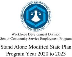 Stand Alone Modified State Plan Program Year 2020 to 2023 - Workforce Development Division Senior Community Service Employment Program