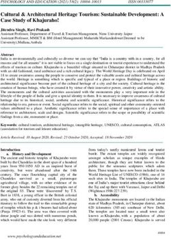 Cultural & Architectural Heritage Tourism: Sustainable Development: A Case Study of Khajuraho!