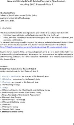 New and Updated CV-19 Related Surveys in New Zealand, end-May 2020: Research Note 7 - AUT