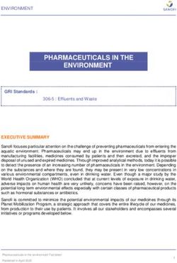 PHARMACEUTICALS IN THE ENVIRONMENT - Sanofi