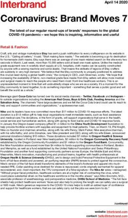 Coronavirus: Brand Moves 7 - April 14 2020 - Interbrand