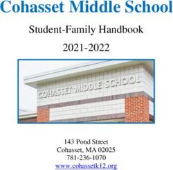 Cohasset Middle School - Student-Family Handbook 2021-2022 143 Pond Street Cohasset, MA 02025