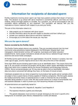 Information for recipients of donated sperm - Whittington ...