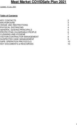 Meat Market COVIDSafe Plan 2021